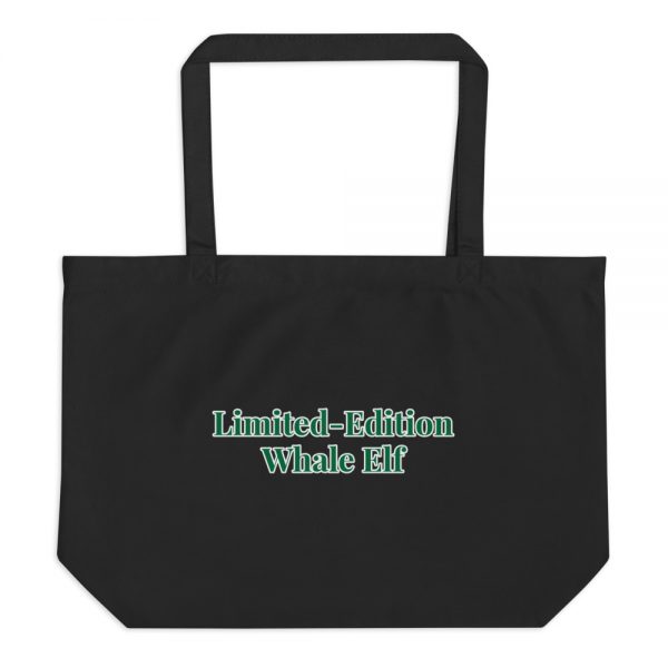 Large organic tote bag:Limited-Edition Whale Elf - Image 2