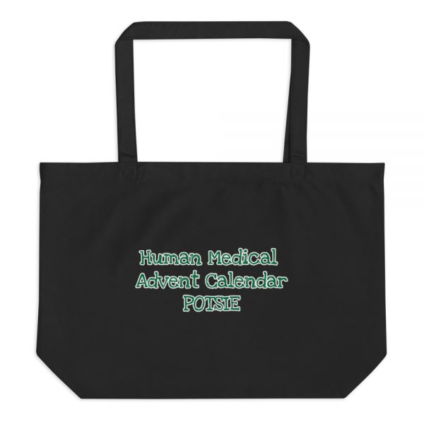 Large organic tote bag: Human Medical Advent Calendar POTSIE - Image 2