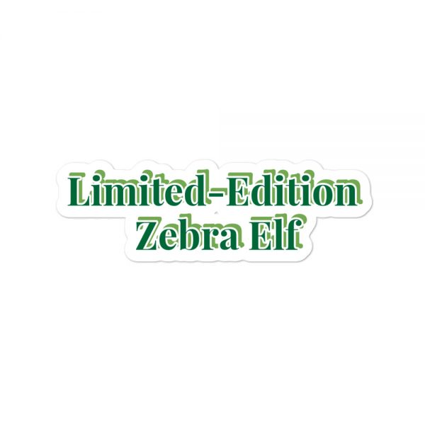 Bubble-free stickers:Limited-Edition Zebra Elf - Image 3