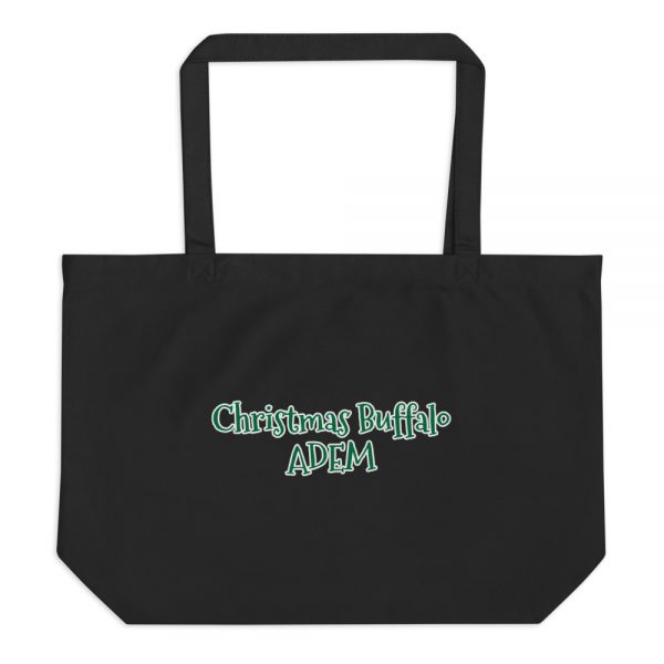 Large organic tote bag: Christmas Buffalo ADEM - Image 2