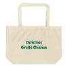 Large organic tote bag:Christmas Giraffe Chiarian