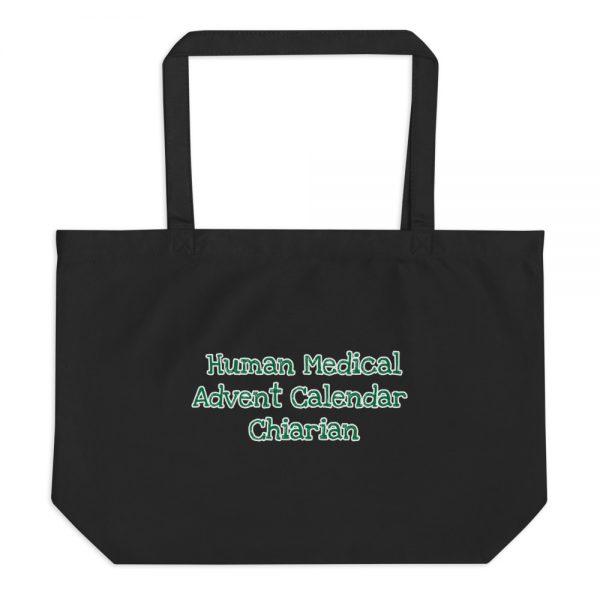 Large organic tote bag: Human Medical Advent Calendar Chiarian - Image 2