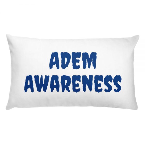 Basic Pillow:Zombies stay away  from our brains ADEM Awareness - Image 2