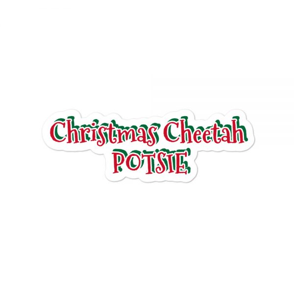 Bubble-free stickers:  Christmas Cheetah POTSIE - Image 3