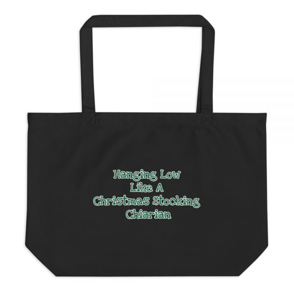 Large organic tote bag: Hanging Low Like A  Christmas Stocking Chiarian - Image 2