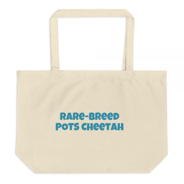 Large organic tote bag:Rare-Breed  POTS Cheetah - Image 3