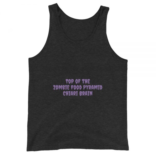 Unisex Tank Top: Top of the  Zombie Food Pyramid  Chiari Brain - Image 2