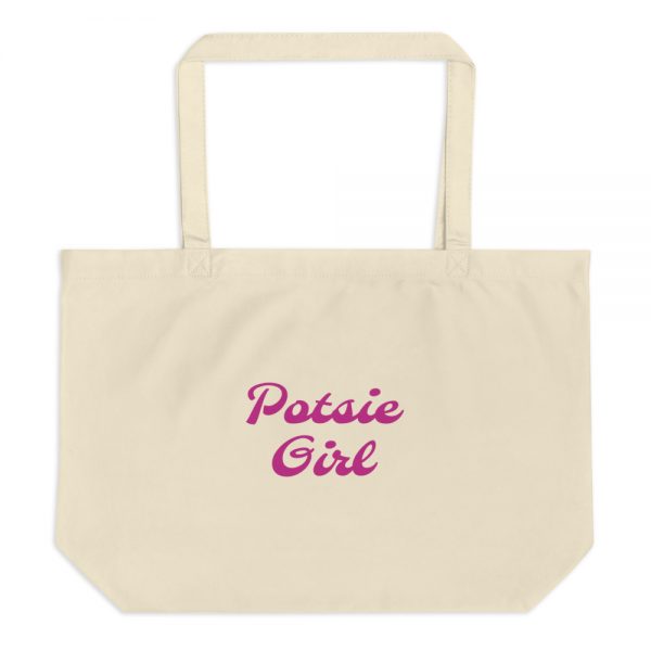 Large organic tote bag:Potsie  Girl - Image 3