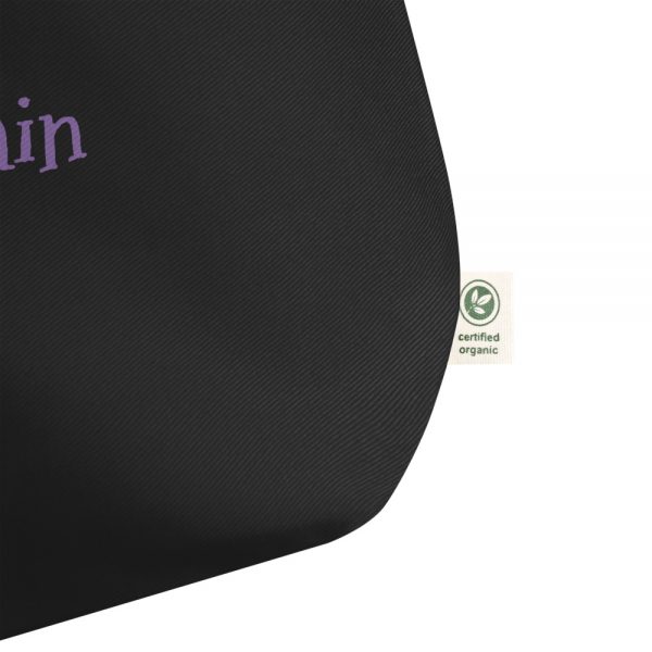 Large organic tote bag:Purple Brain - Image 2