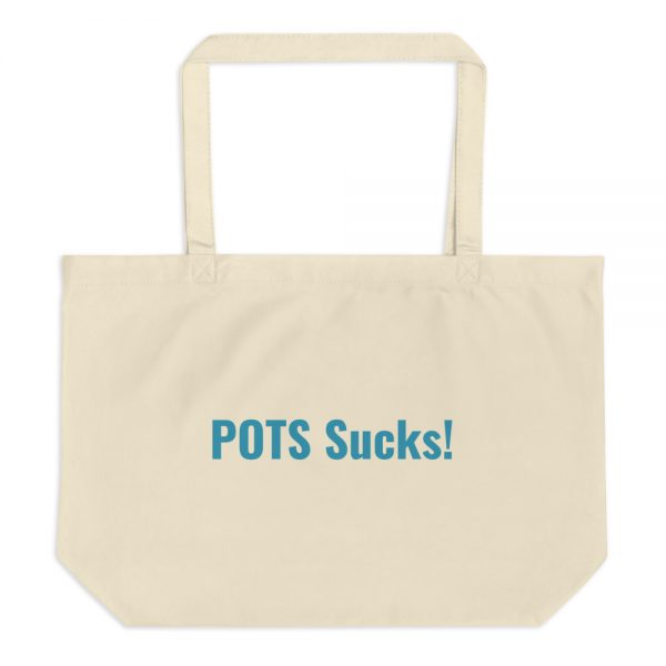 Large organic tote bag:POTS Sucks! - Image 3