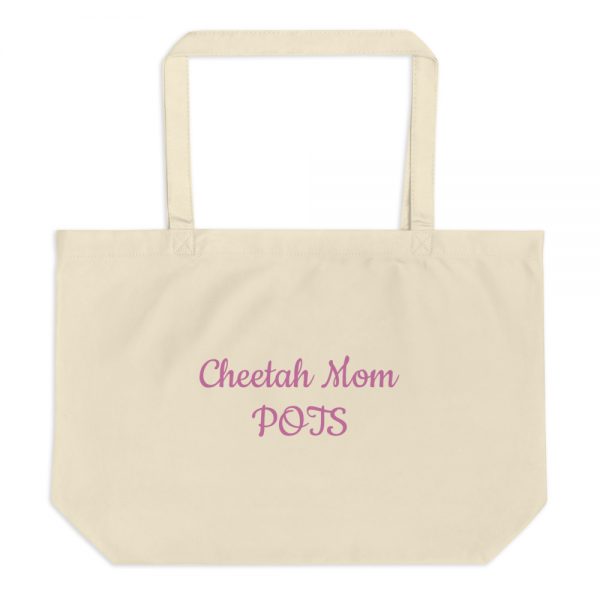 Large organic tote bag:Cheetah Mom  POTS - Image 3