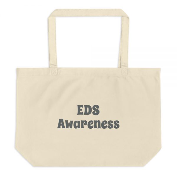 Large organic tote bag:EDS  Awareness - Image 3