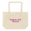 Large organic tote bag:Buffalo Girl  ADEM