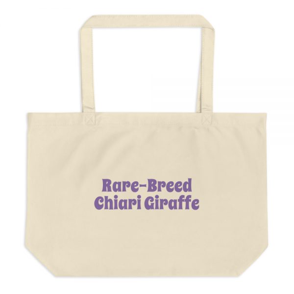 Large organic tote bag:: Rare-Breed Chiari Giraffe - Image 3