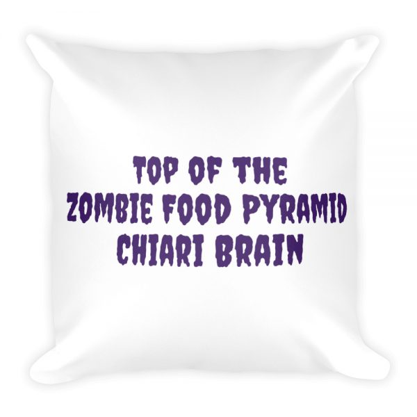 Basic Pillow:Top of the  Zombie Food Pyramid  Chiari Brain - Image 3