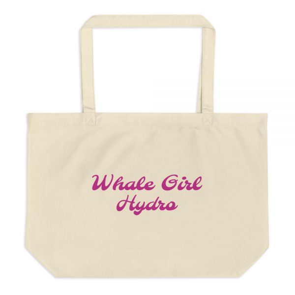 Large organic tote bag:Whale Girl  Hydro - Image 3