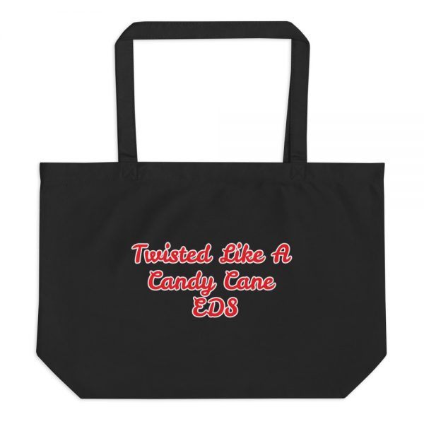 Large organic tote bag: Twisted Like A  Candy Cane  EDS - Image 2