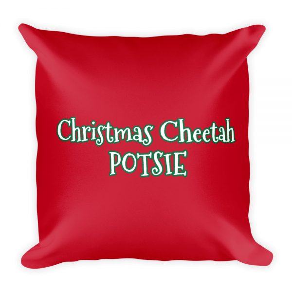 Basic Pillow:  Christmas Cheetah POTSIE - Image 3