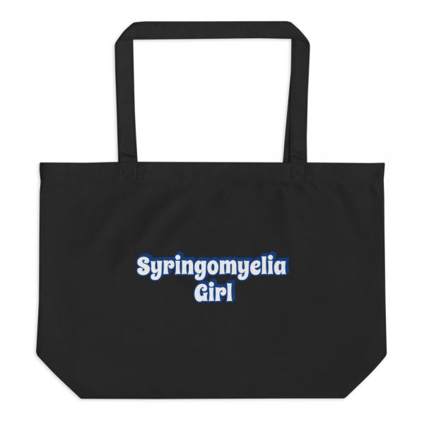 Large organic tote bag:Syringomyelia Girl - Image 2