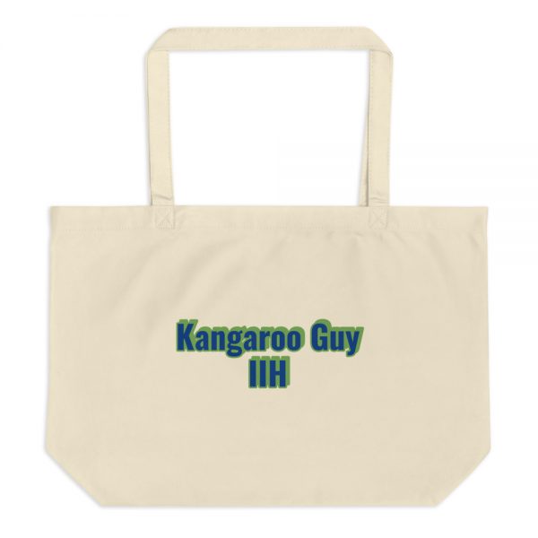 Large organic tote bag:Kangaroo Guy IIH - Image 3