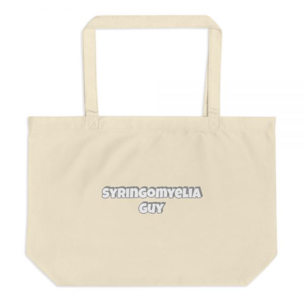 Large organic tote bag:Syringomyelia Guy - Image 3