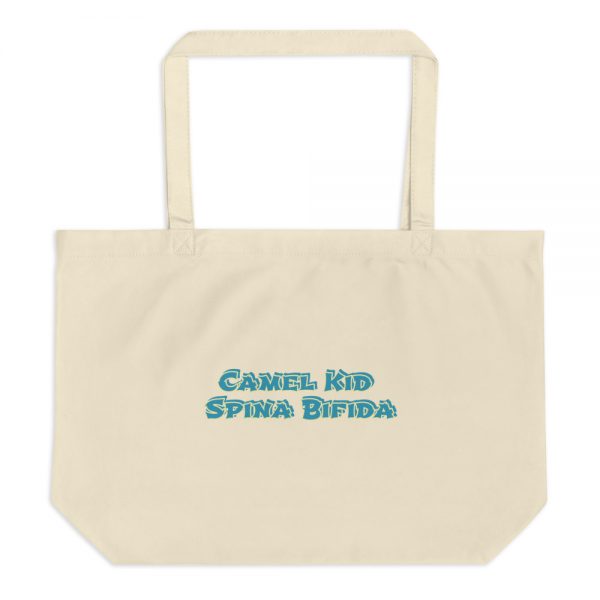 Large organic tote bag:Camel Kid Spina Bifida - Image 3