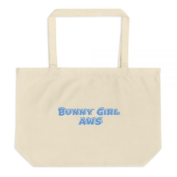 Large organic tote bag:Bunny Girl AWS - Image 3