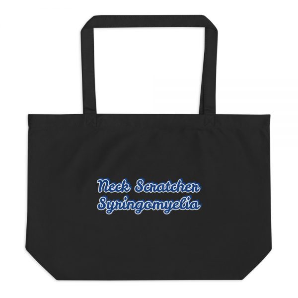 Large organic tote bag:Neck Scratcher Syringomyelia - Image 2