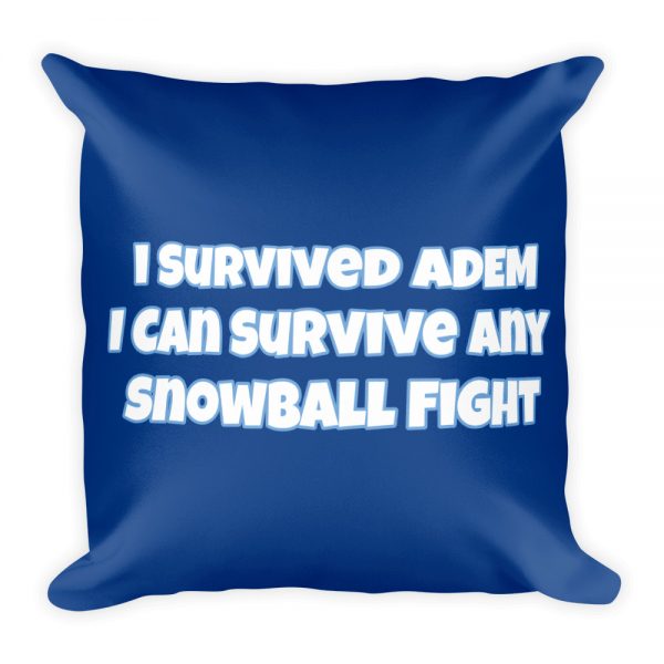 Basic Pillow:  I Survived ADEM I Can Survive Any Snowball Fight - Image 3