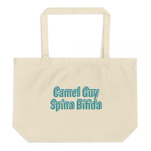 Large organic tote bag:Camel Guy Spina Bifida - Image 3