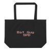 Large organic tote bag: Bat Guy SPD