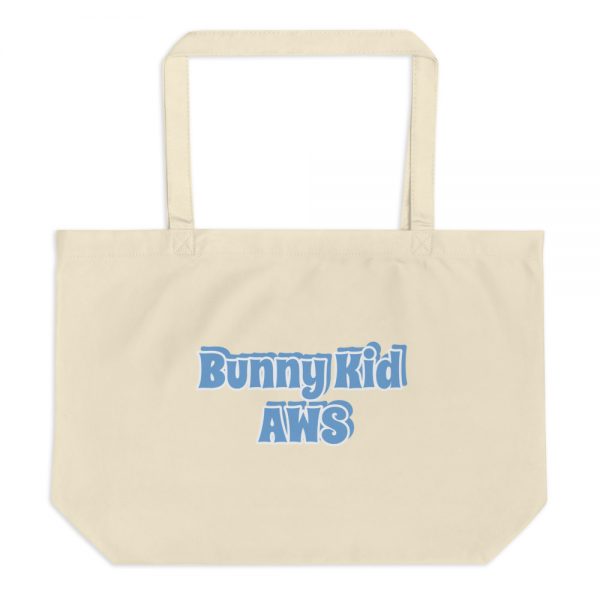 Large organic tote bag:Bunny Kid AWS - Image 3