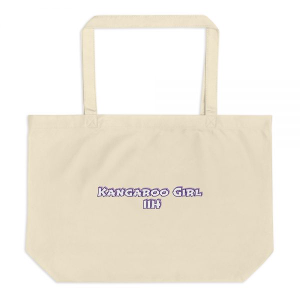 Large organic tote bag:Kangaroo Girl IIH - Image 3