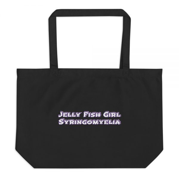 Large organic tote bag:Jelly Fish Girl Syringomyelia - Image 2