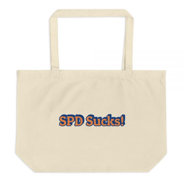 Large organic tote bag:SPD Sucks! - Image 3