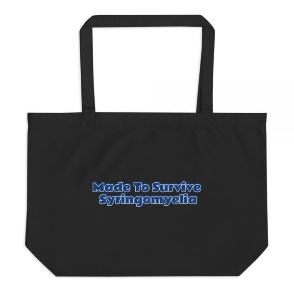 Large organic tote bag:Made To Survive Syringomyelia - Image 2