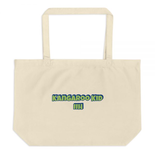 Large organic tote bag:Kangaroo Kid IIH - Image 3