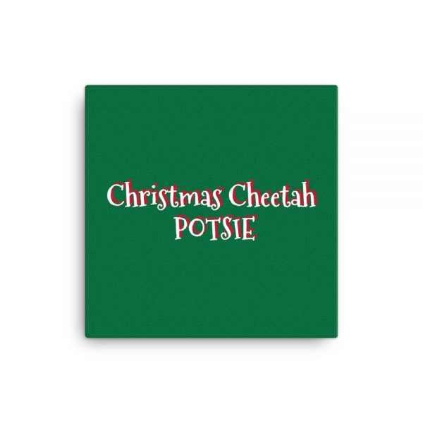 Canvas:  Christmas Cheetah POTSIE - Image 3